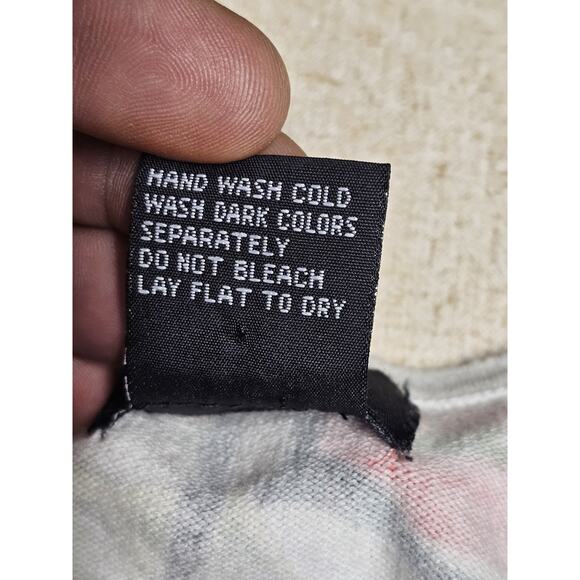 R.Q.T. Women's Retro Floral Sequined Sweater 3/4 Sleeves Lightweight Artsy Y2K - Picture 7 of 9